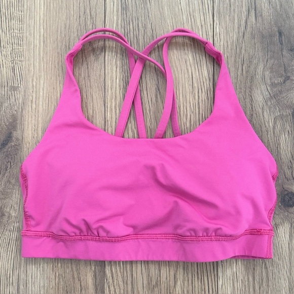 Lululemon Energy Bra Size 6 In Sonic Pink - Picture 1 of 4